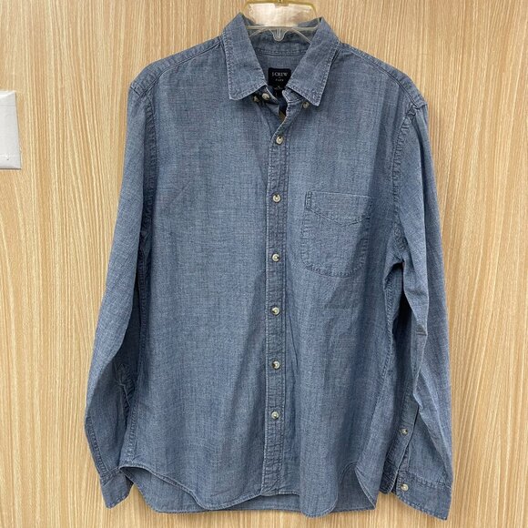 Men's J. Crew Blue Shirt Size Medium - Picture 1 of 5
